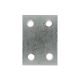 MAYPOLE Drop Plate - 4 Hole - Zinc Plated - 2in.