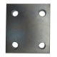 MAYPOLE Drop Plate - 4 Hole - Zinc Plated - 3in.