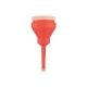 LASER Funnel With End Cap & Lid - Red - 80mm