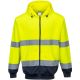 PORTWEST Two-Tone Zip Front Hoodie - Yellow/Navy - Small