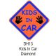 CASTLE PROMOTIONS Suction Cup Diamond Sign - Orange - Kids In Car