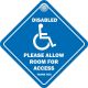 CASTLE PROMOTIONS Suction Cup Diamond Sign - Disabled please allow room for access