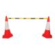 SIGNS & LABELS Retractable Cone Bar Barrier - Yellow/Black