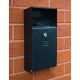 SIGNS & LABELS Wall Mountable Compact Cigarette Bin - Black Textured Finish