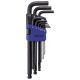 CARLYLE HAND TOOLS Hex Key Set - Ball Long Magnetic - Metric