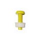 PEARL CONSUMABLES Number Plate Screws & Nuts - Yellow - Pack of 50