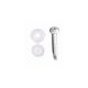 PEARL CONSUMABLES Number Plate Drill Screws & Caps - White - Pack Of 20