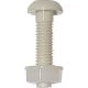 PEARL CONSUMABLES Number Plate Screws & Nuts - Long - White - Pack of 50