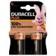 DURACELL Plus Power Alkaline C Batteries - Pack of 2