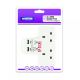 STATUS Status 2 Way White Cable-Free White Extension Plug Socket.  Includes 2 x USB Ports.  1 item on a Blister card