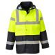 PORTWEST Hi-Vis Contrast Traffic Jacket - Yellow/Black - Medium