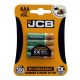 JCB Rechargeable AAA Batteries - 900mAh - Pack of 4