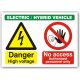 PROSOL Electric & Hybrid Vehicle, Danger High Voltage / No Access sign.