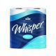 WHISPER 2 Ply Luxury Soft Toilet Rolls - 10 Packs of 4