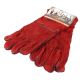 WELDFAST Welders Gauntlets - Leather Lined - Red